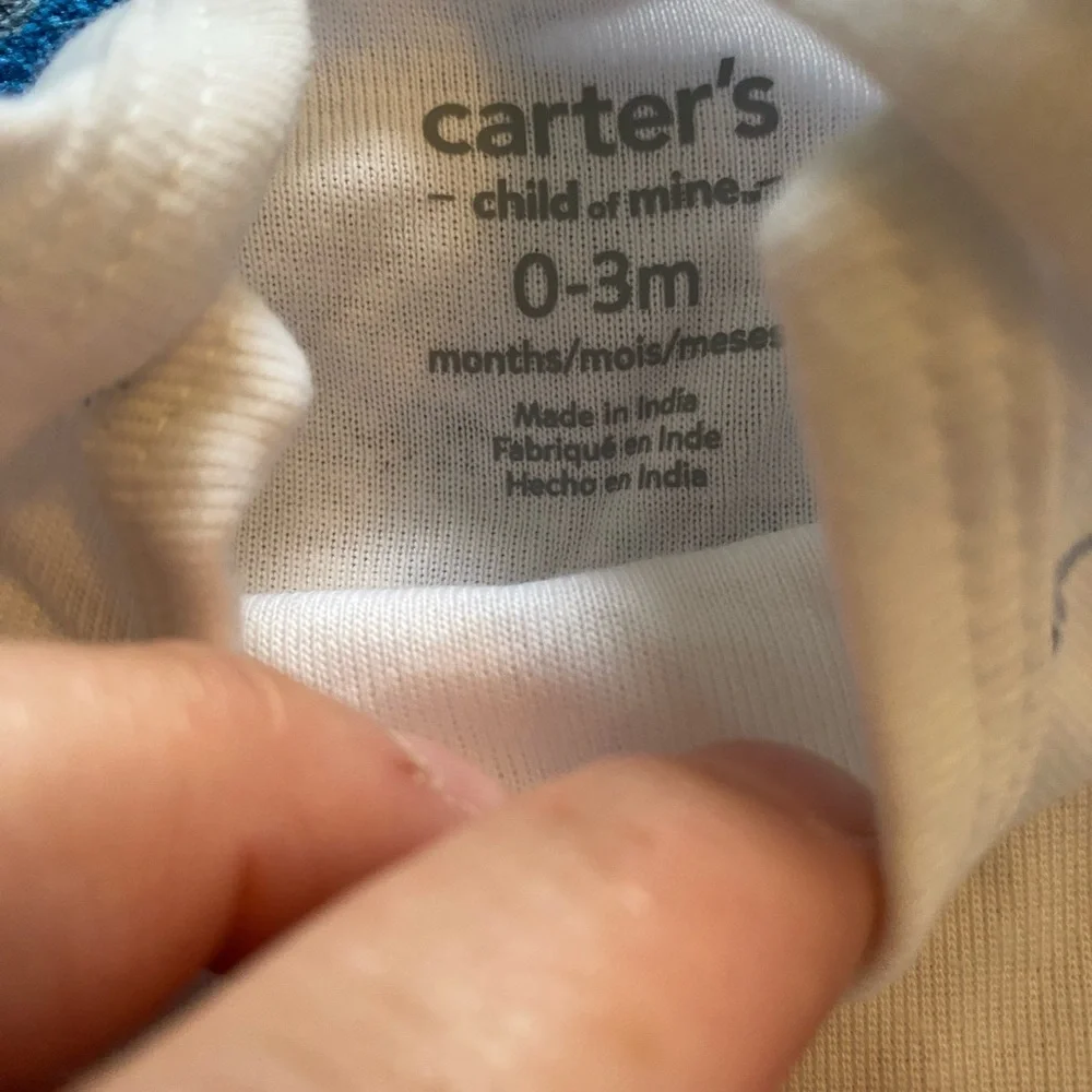 Carter's White and Blue Airplane Bodysuit Short Sleeve
